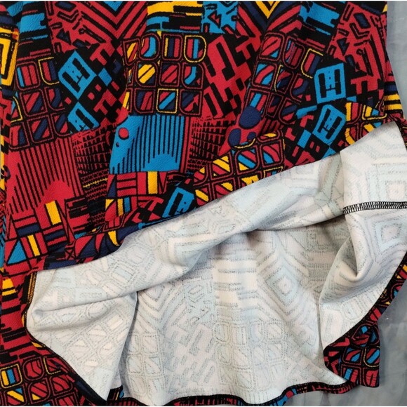 Circle Skirt Women's S Multicolor Knit Short Skater Graphic Bold Pull On - Picture 5 of 8